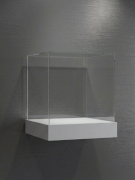 totem da parete con teca in plexiglass